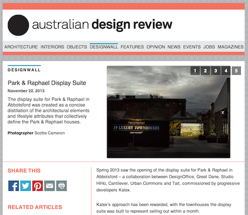 Park & Raphael Display Suite – Australian Design Review – Nov 2013